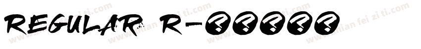 Regular R字体转换